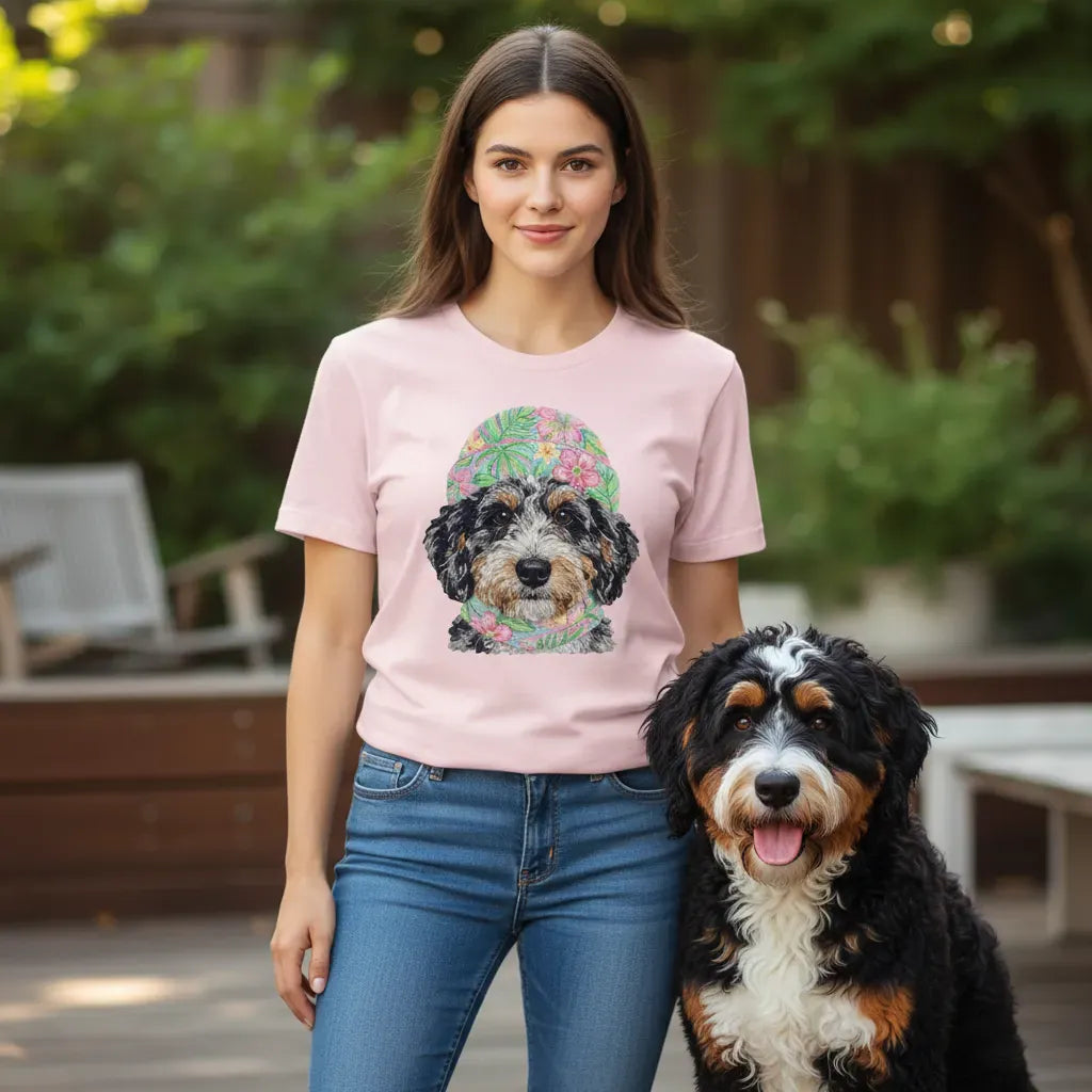Floral Vibes Aussiedoodle T-Shirt in by Puppy Jo