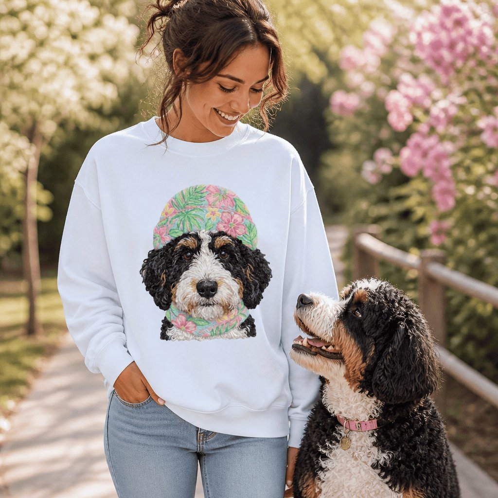 Floral Vibes Bernedoodle Sweatshirt in by Puppy Jo