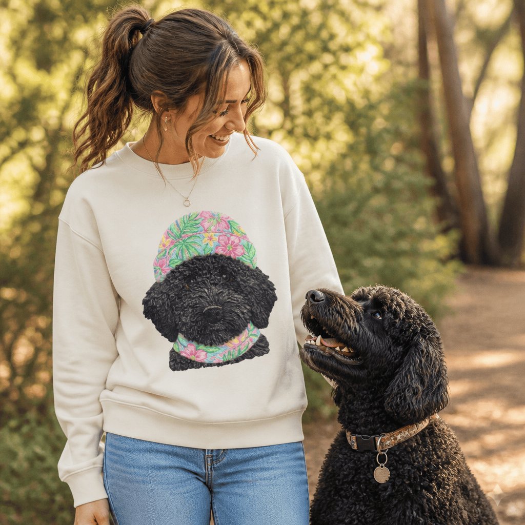 Floral Vibes Black Goldendoodle Sweatshirt in by Puppy Jo