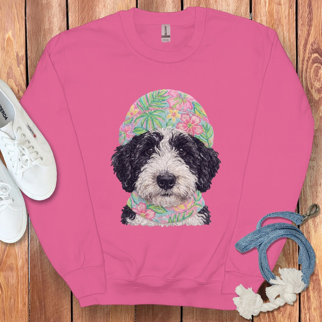 Floral Vibes Schnoodle Sweatshirt in Heliconia / S by Puppy Jo