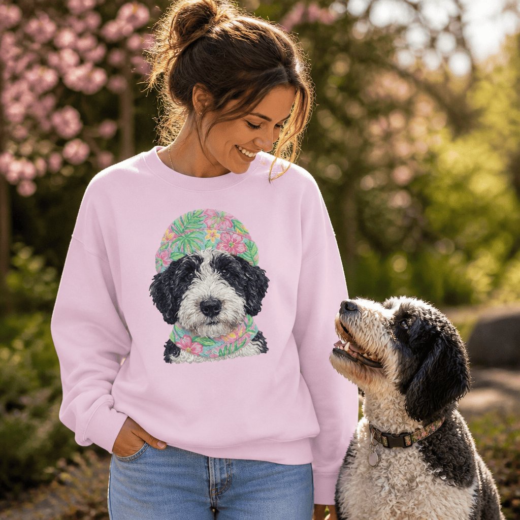 Floral Vibes Schnoodle Sweatshirt in by Puppy Jo
