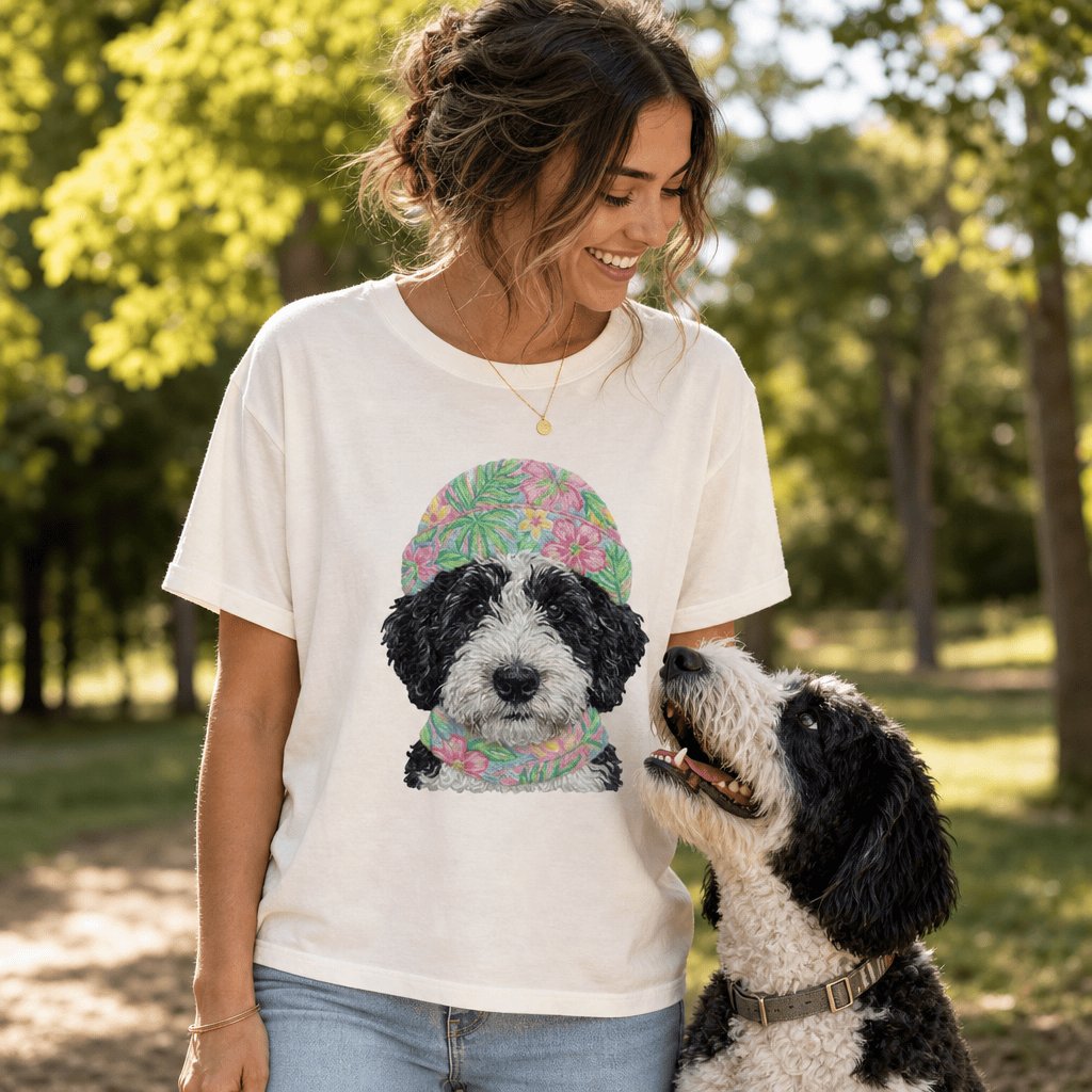 Floral Vibes Schnoodle T-Shirt in by Puppy Jo