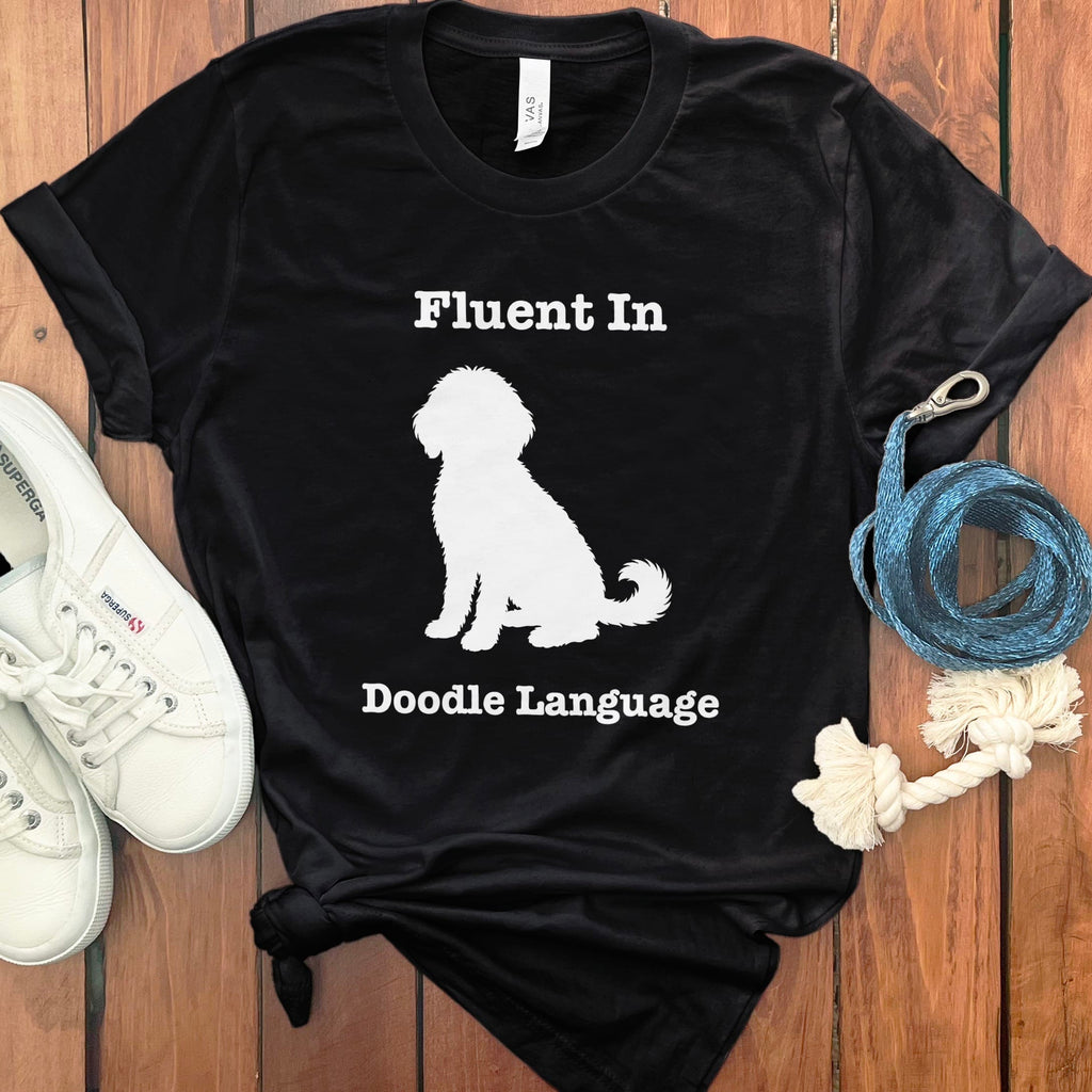 Fluent in Doodle T-Shirt in Black / S / - by Puppy Jo