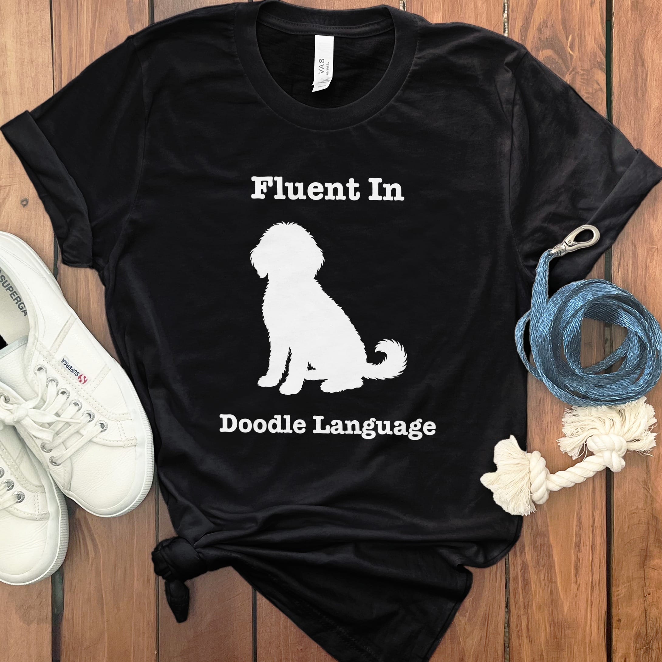 Fluent in Doodle T-Shirt in Black / S / - by Puppy Jo