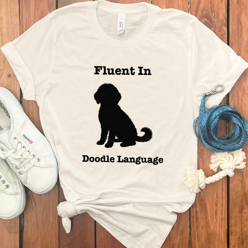 Fluent in Doodle T-Shirt in Natural / S / - by Puppy Jo