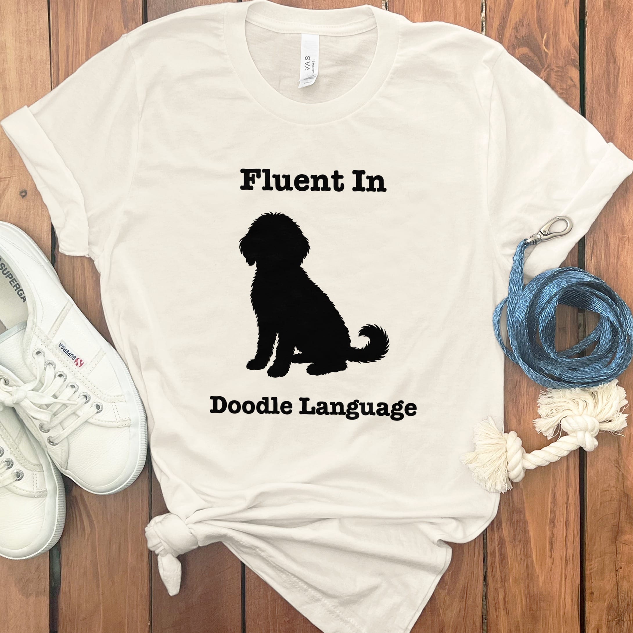 Fluent in Doodle T-Shirt in Natural / S / - by Puppy Jo