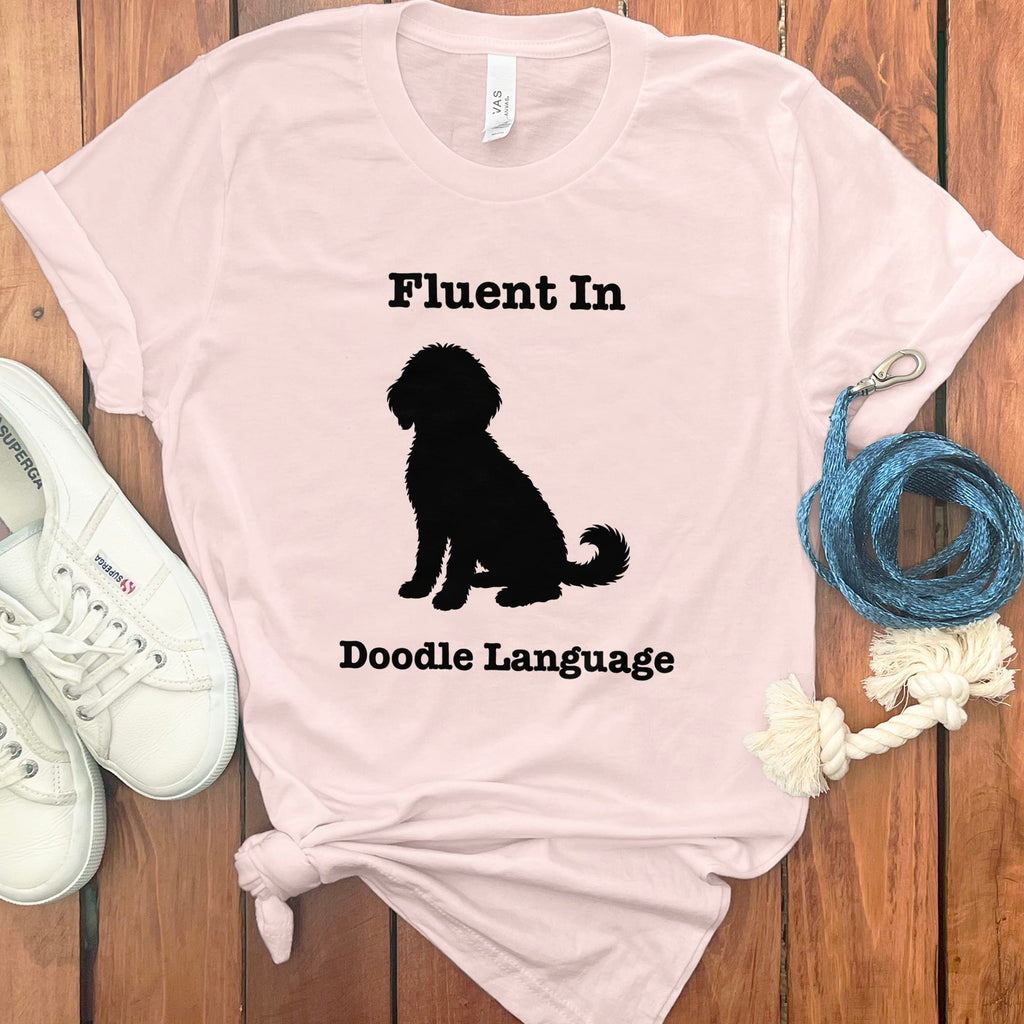 Fluent in Doodle T-Shirt in Soft Pink / S / - by Puppy Jo