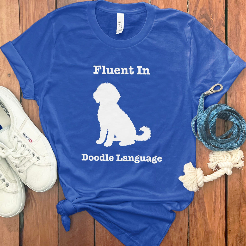 Fluent in Doodle T-Shirt in True Royal / S / - by Puppy Jo