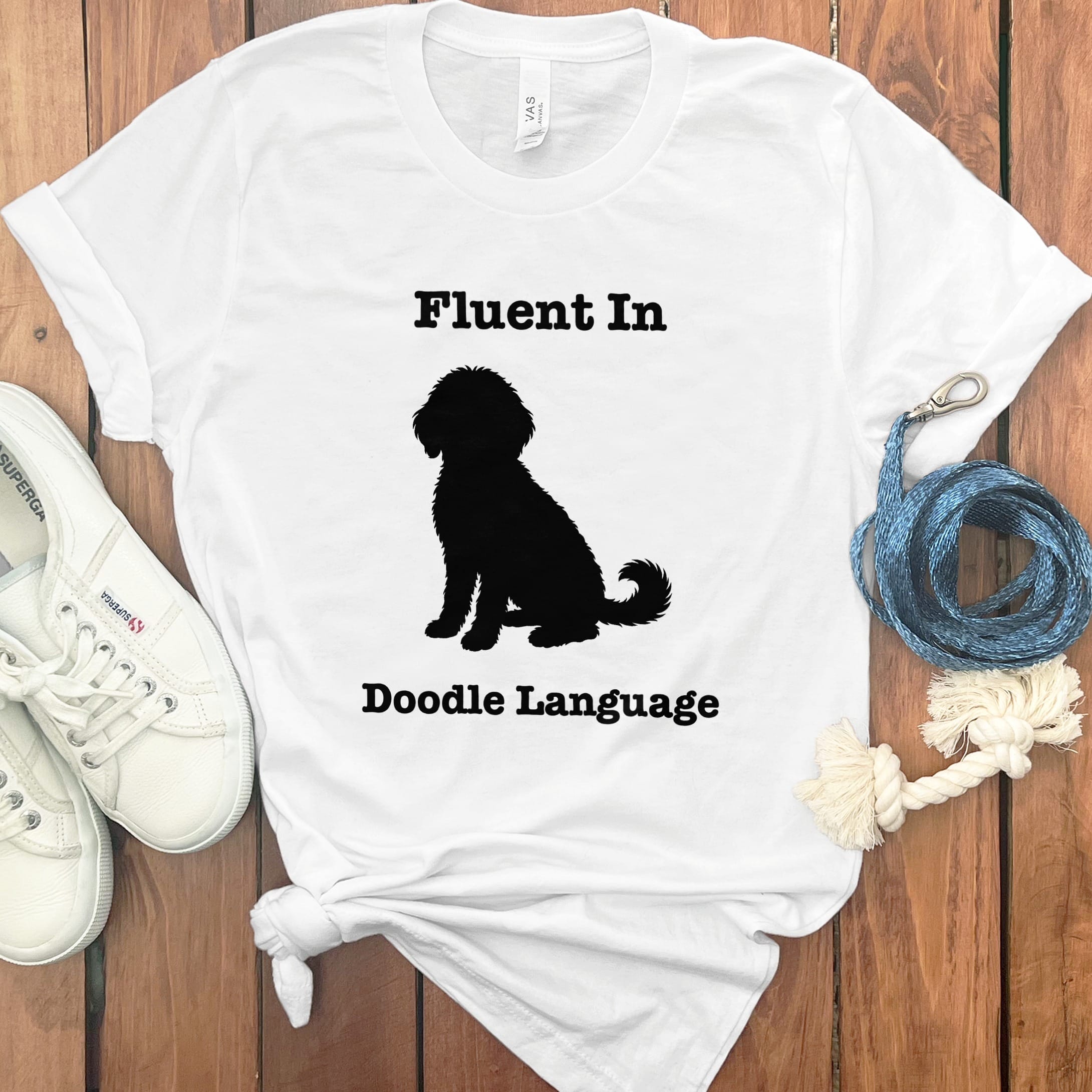 Fluent in Doodle T-Shirt in White / S / - by Puppy Jo