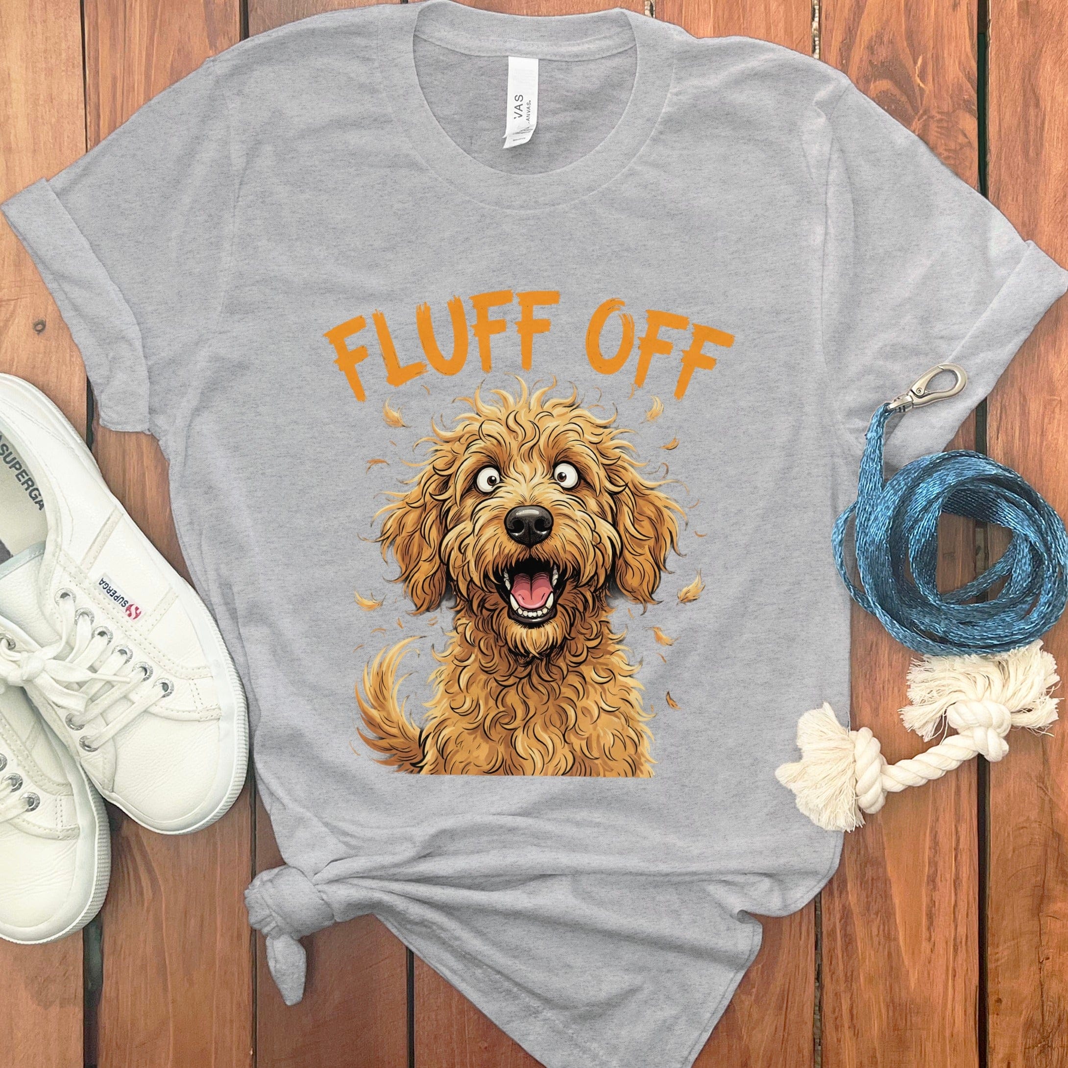 Fluff Off T-Shirt in Athletic Heather / S by Puppy Jo