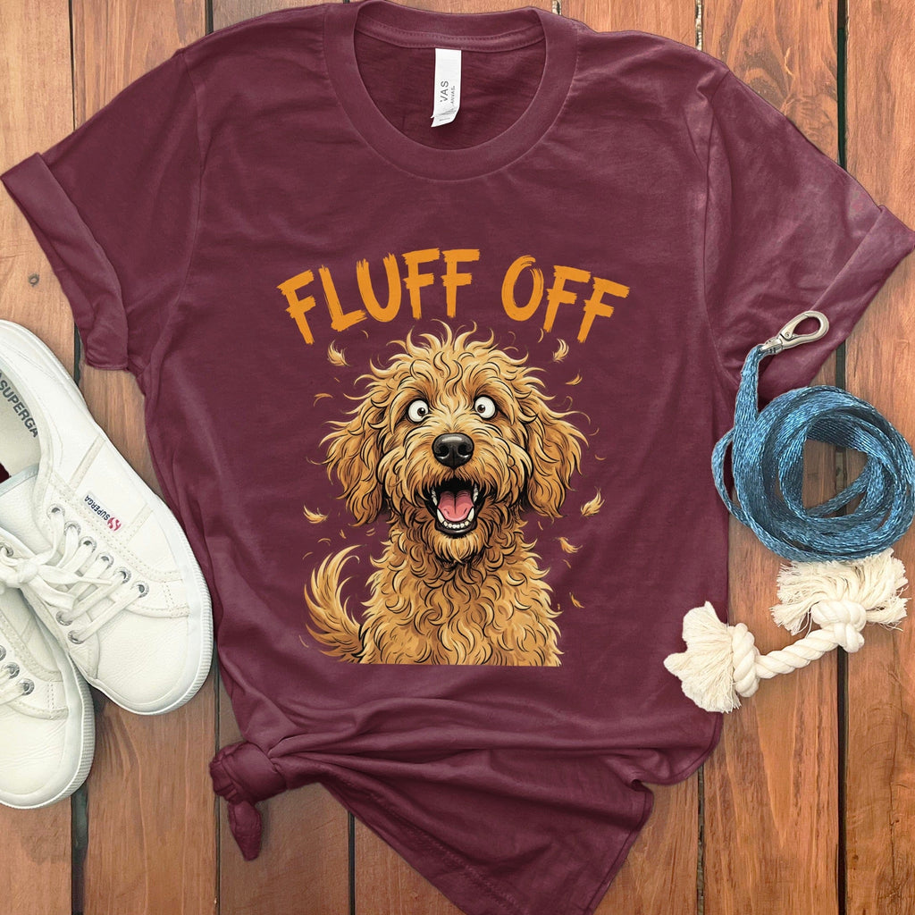 Fluff Off T-Shirt in Maroon / S by Puppy Jo