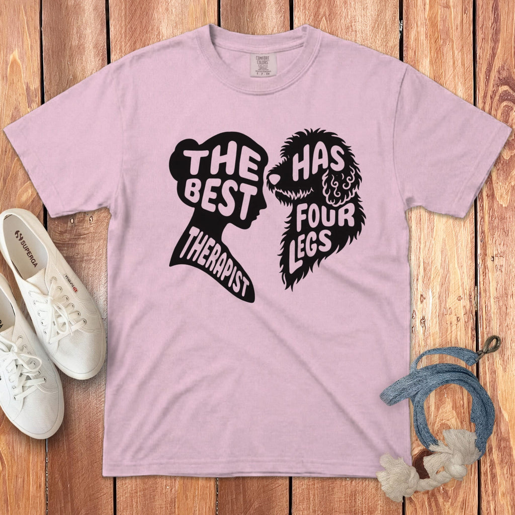 Four Legs Therapist Signature T-Shirt in Blossom / S by Puppy Jo