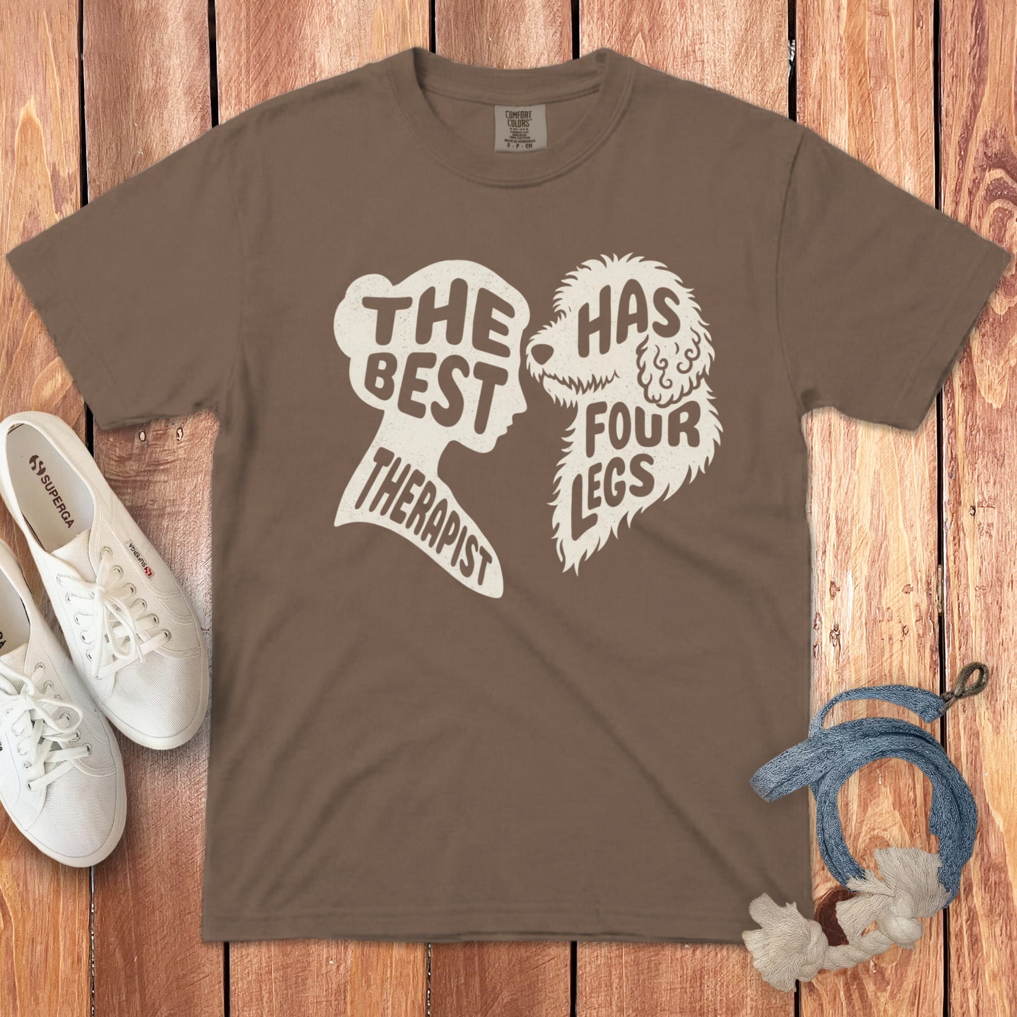 Four Legs Therapist Signature T-Shirt in Espresso / S by Puppy Jo