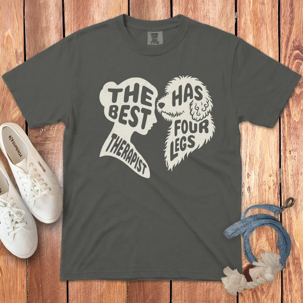 Four Legs Therapist Signature T-Shirt in Pepper / S by Puppy Jo