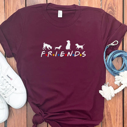 Cute Cartoon Dogs Friends Themed T-Shirt product