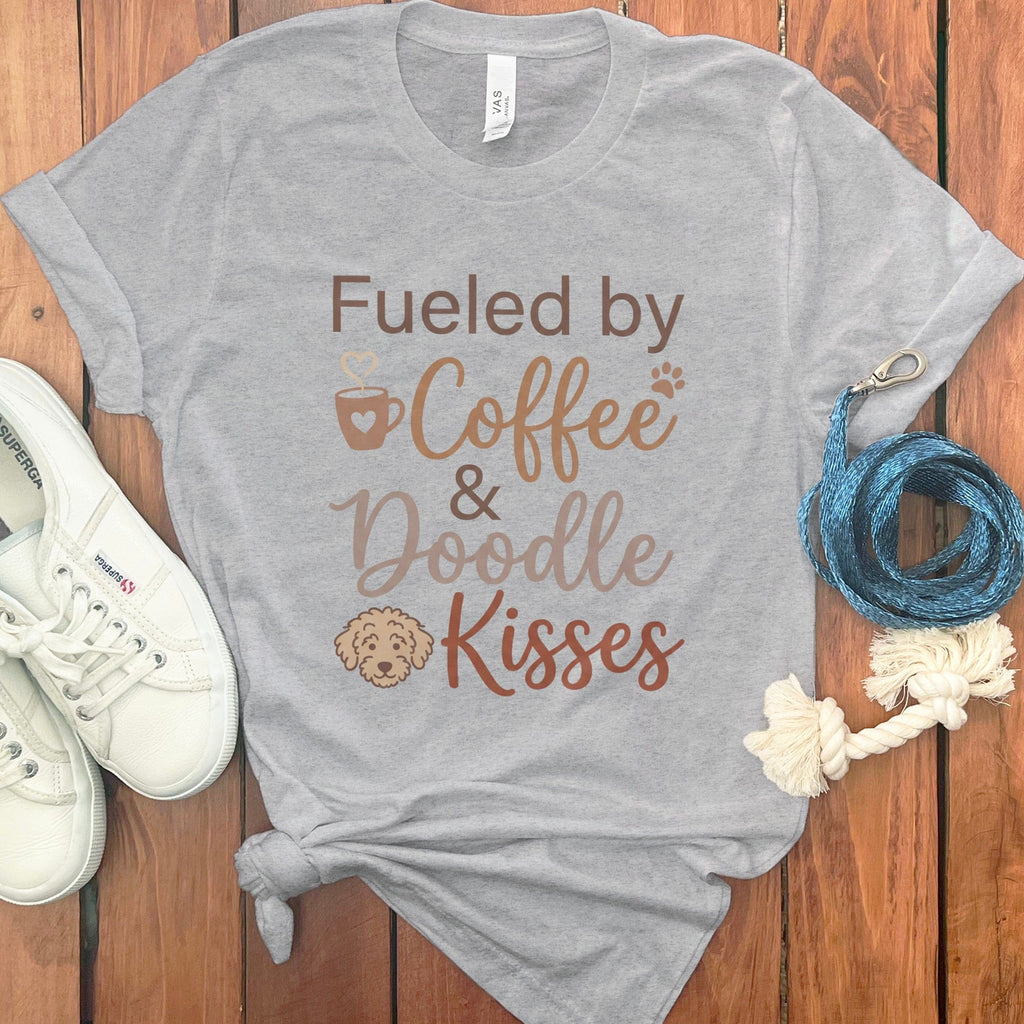 Fueled by Coffee T-Shirt in Athletic Heather / S by Puppy Jo