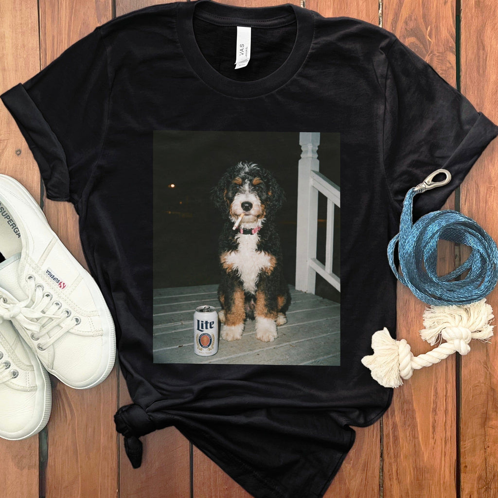 Funny Bernedoodle Meme T-Shirt in Black / S by Puppy Jo