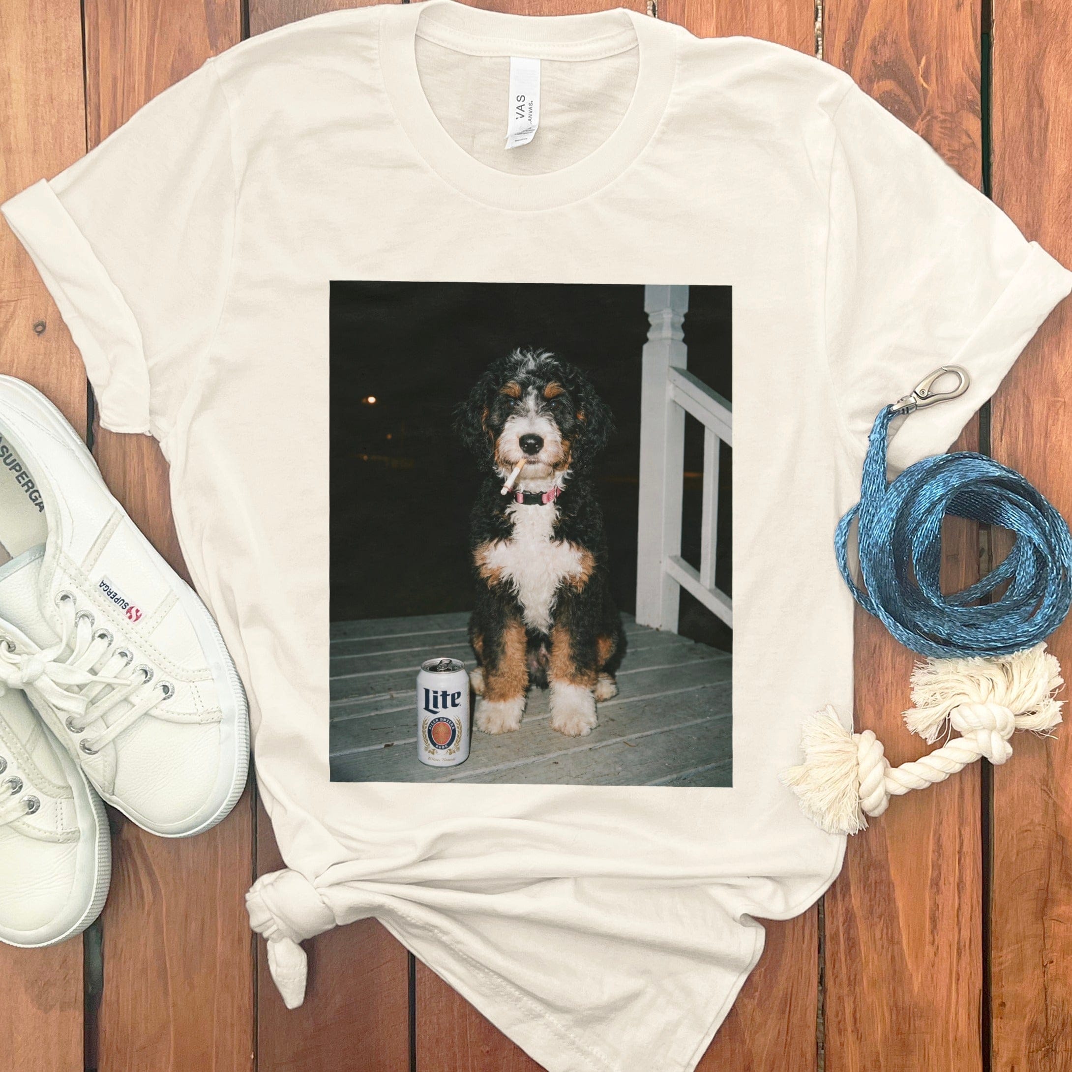 Funny Bernedoodle Meme T-Shirt in Natural / S by Puppy Jo