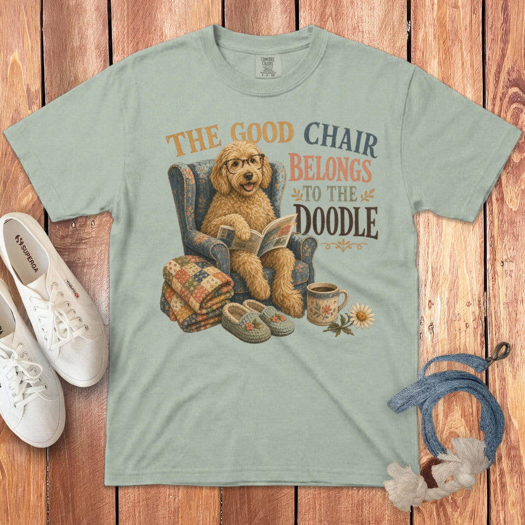 Funny Doodle Chair Signature T-Shirt in Bay / S by Puppy Jo