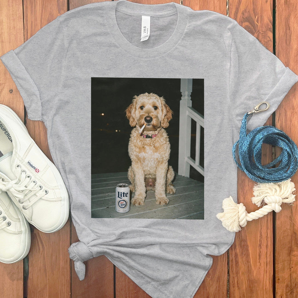 Funny Goldendoodle Meme T-Shirt in Athletic Heather / S by Puppy Jo