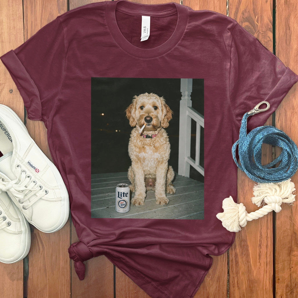Funny Goldendoodle Meme T-Shirt in Maroon / S by Puppy Jo