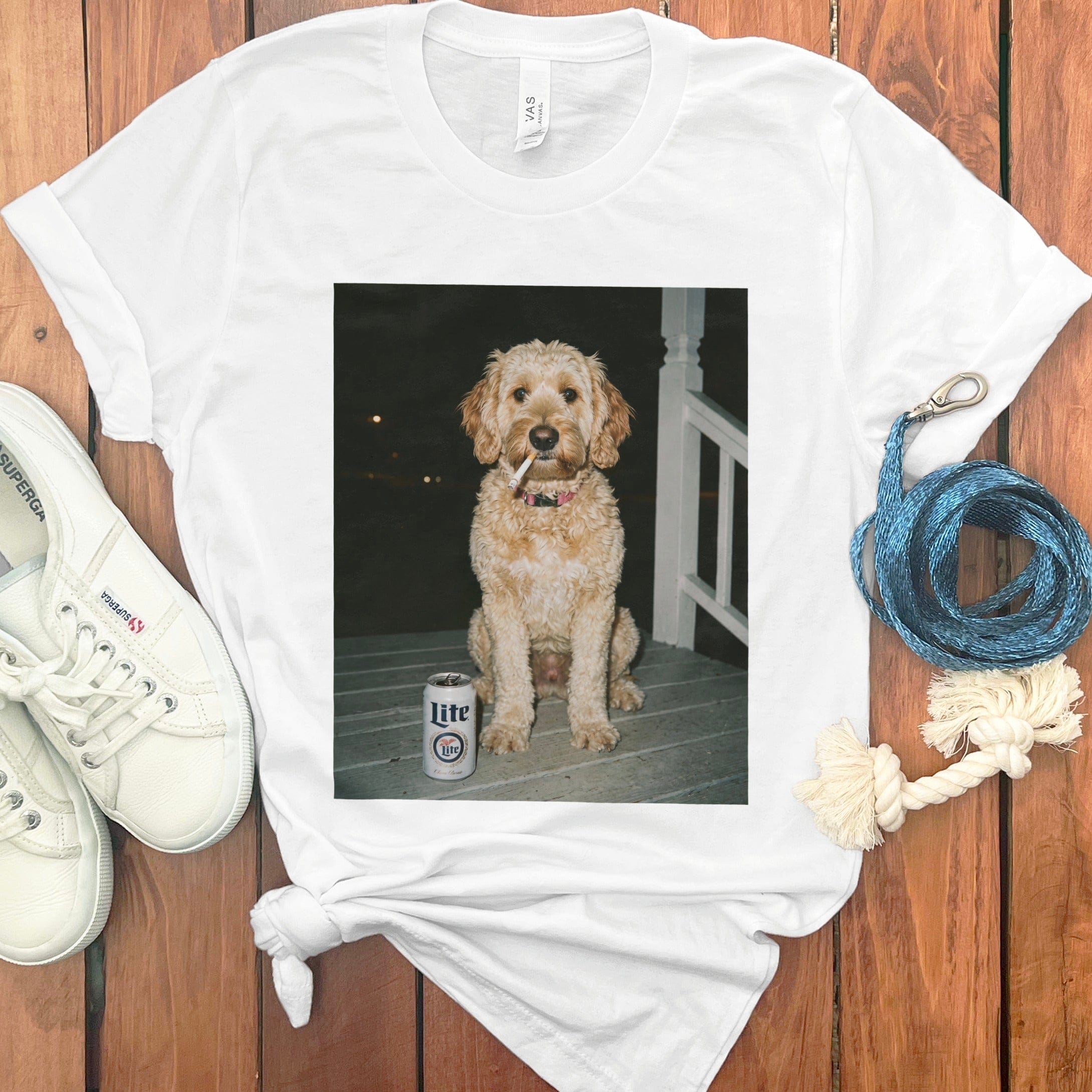 Funny Goldendoodle Meme T-Shirt in White / S by Puppy Jo