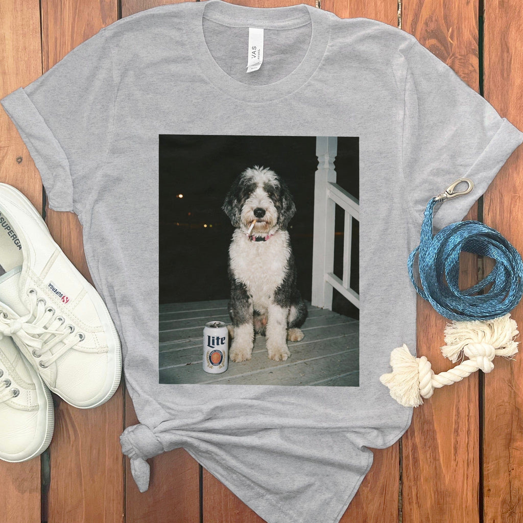 Funny Sheepadoodle Meme T-Shirt in Athletic Heather / S by Puppy Jo