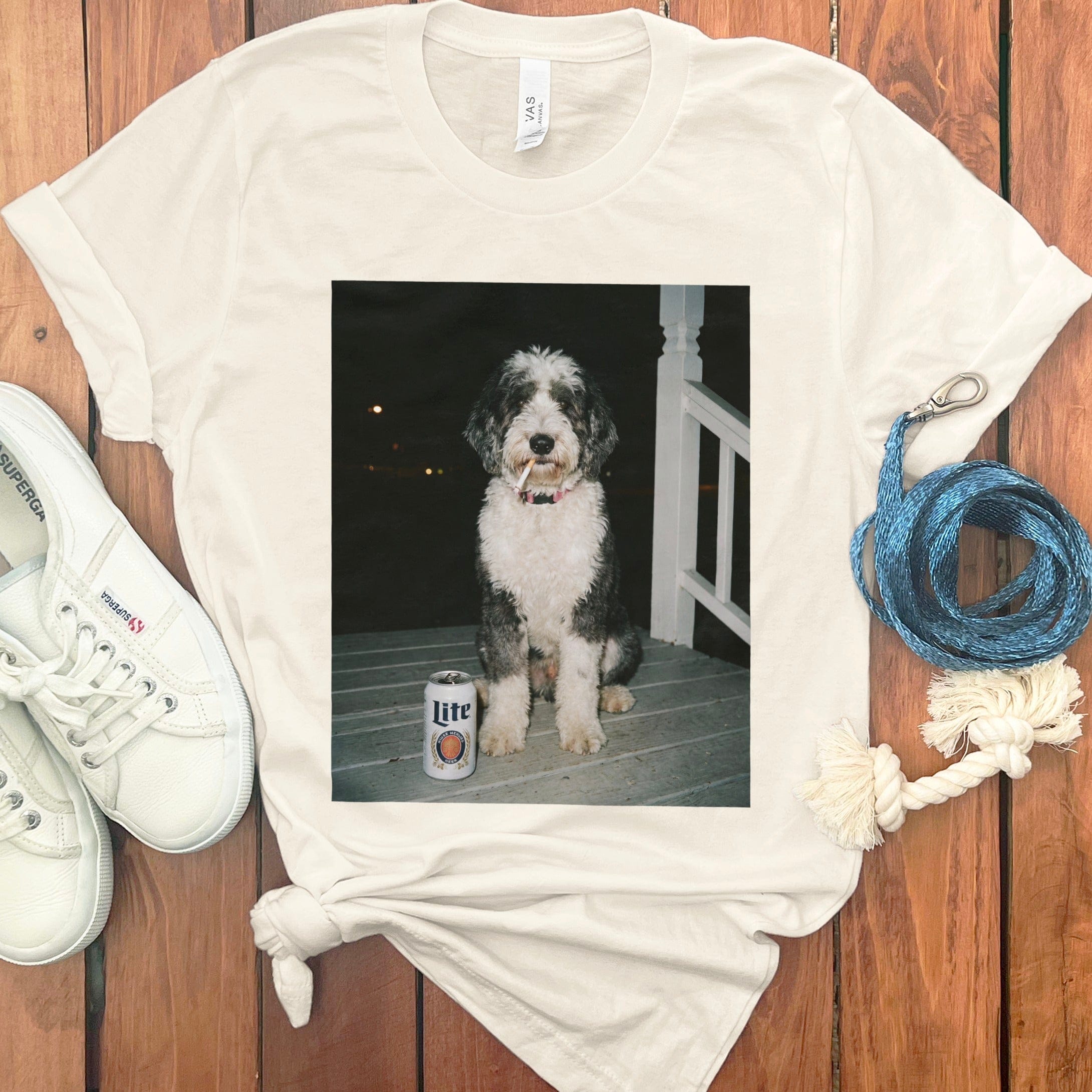 Funny Sheepadoodle Meme T-Shirt in Natural / S by Puppy Jo
