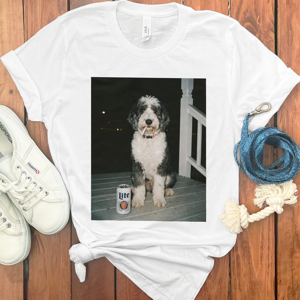 Funny Sheepadoodle Meme T-Shirt in White / S by Puppy Jo