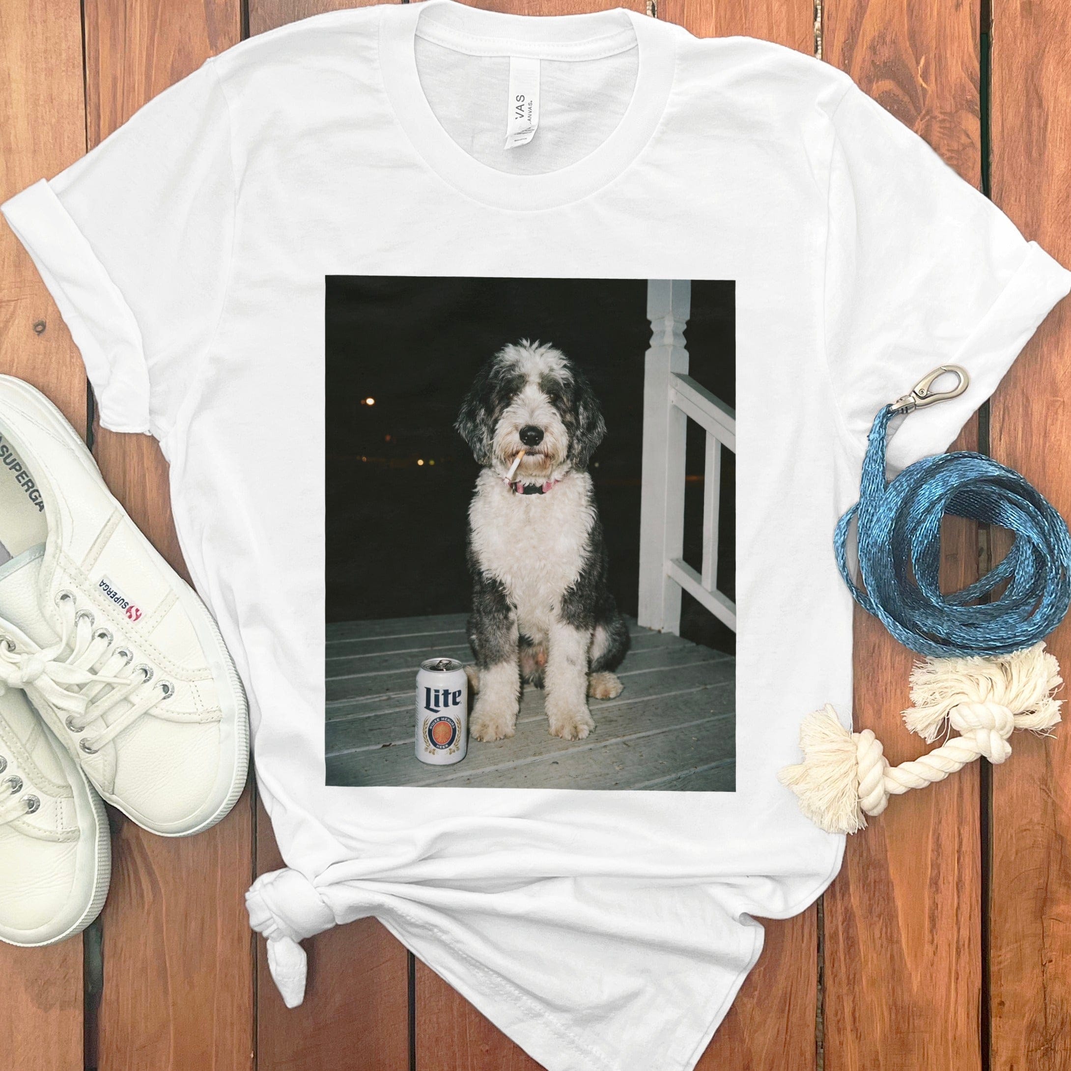 Funny Sheepadoodle Meme T-Shirt in White / S by Puppy Jo
