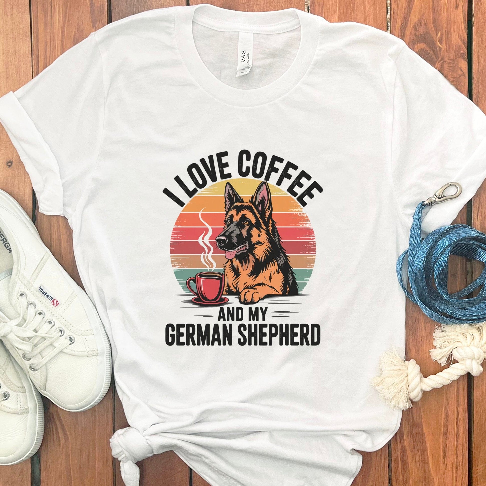 I Love Coffee And My German Shepherd T-shirt product