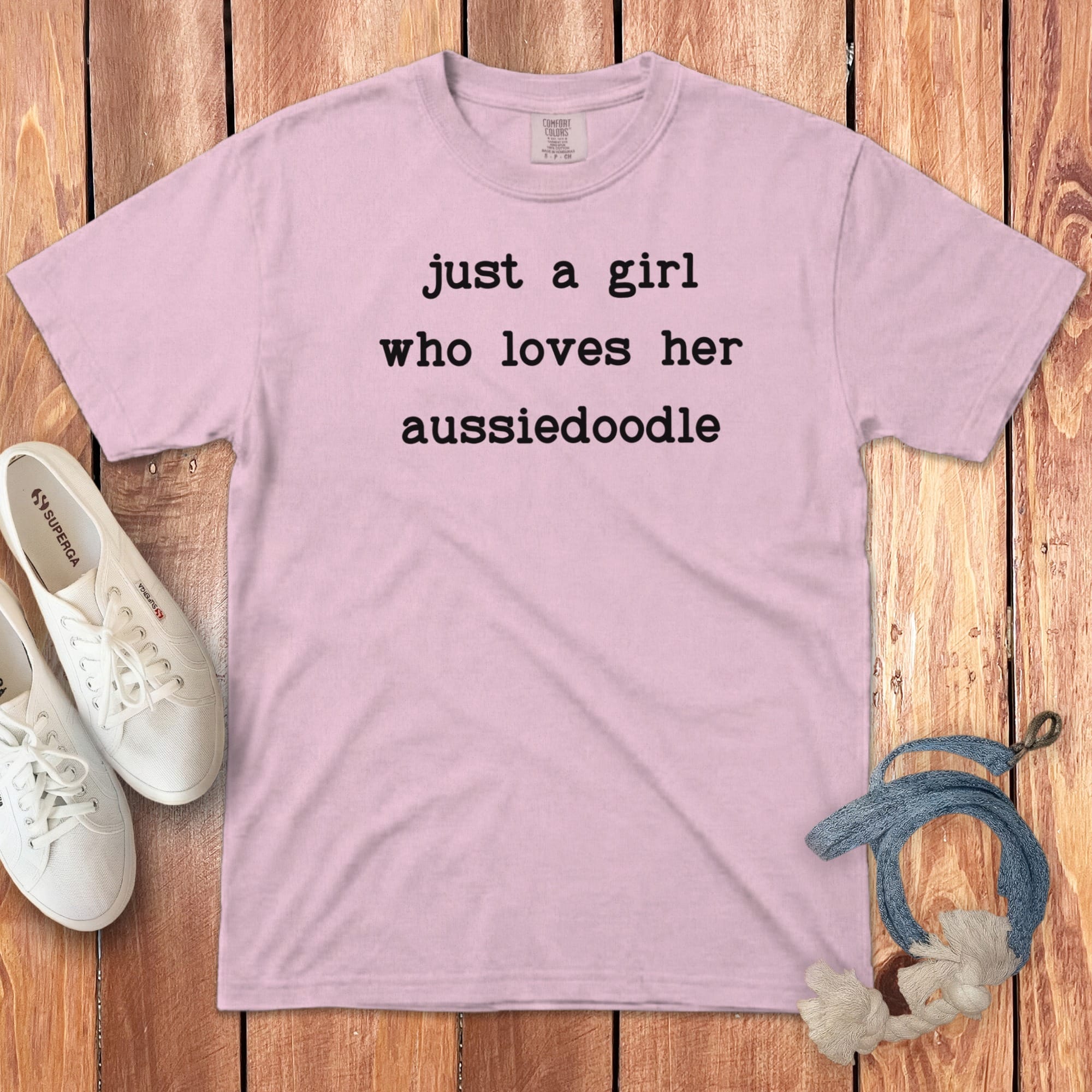 Girl Loves Aussiedoodle Signature T-Shirt in Blossom / S by Puppy Jo