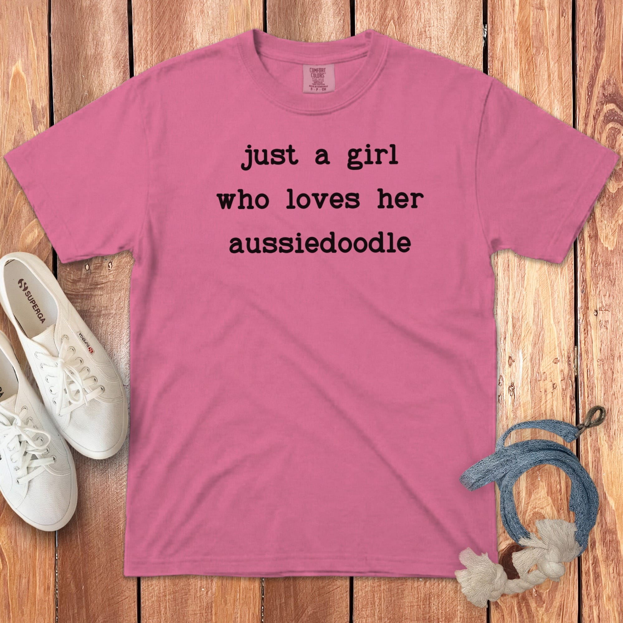 Girl Loves Aussiedoodle Signature T-Shirt in Crunchberry / S by Puppy Jo