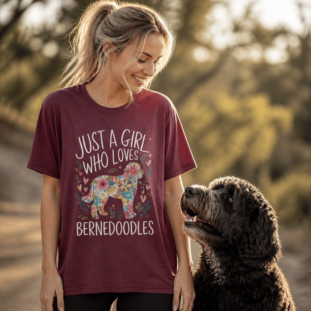 Girl Loves Bernedoodles T-Shirt in by Puppy Jo
