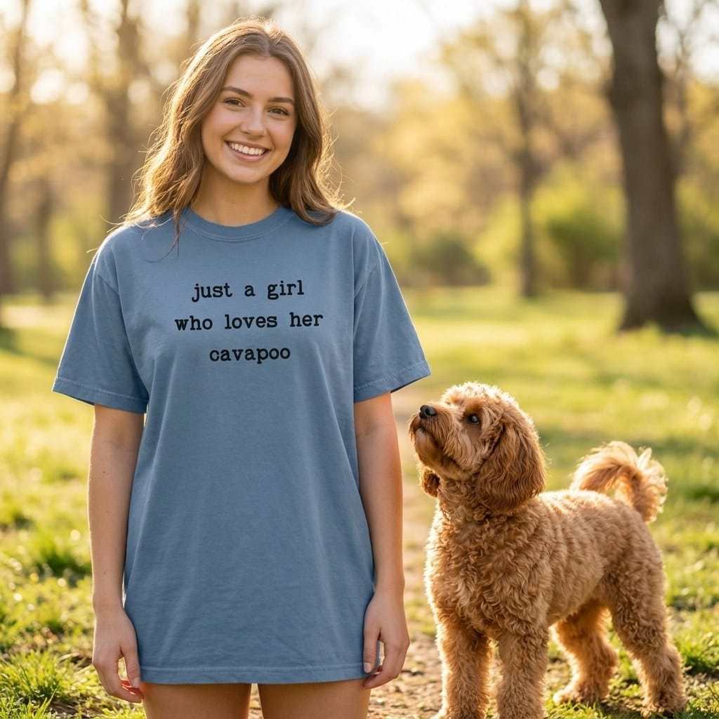 Girl Loves Cavapoo Signature T-Shirt in by Puppy Jo