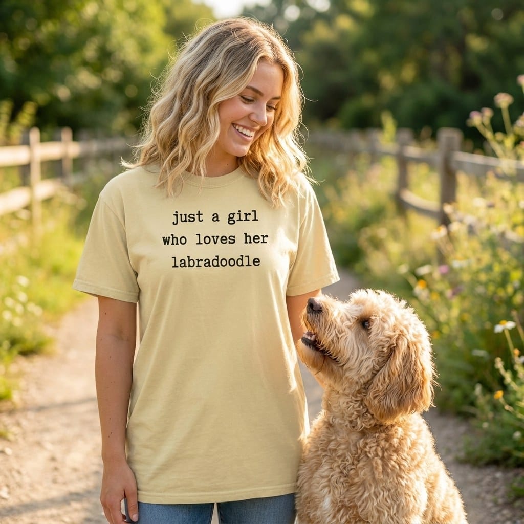 Girl Loves Labradoodle Signature T-Shirt in by Puppy Jo