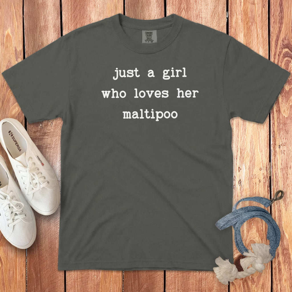 Girl Loves Maltipoo Signature T-Shirt in Pepper / S by Puppy Jo