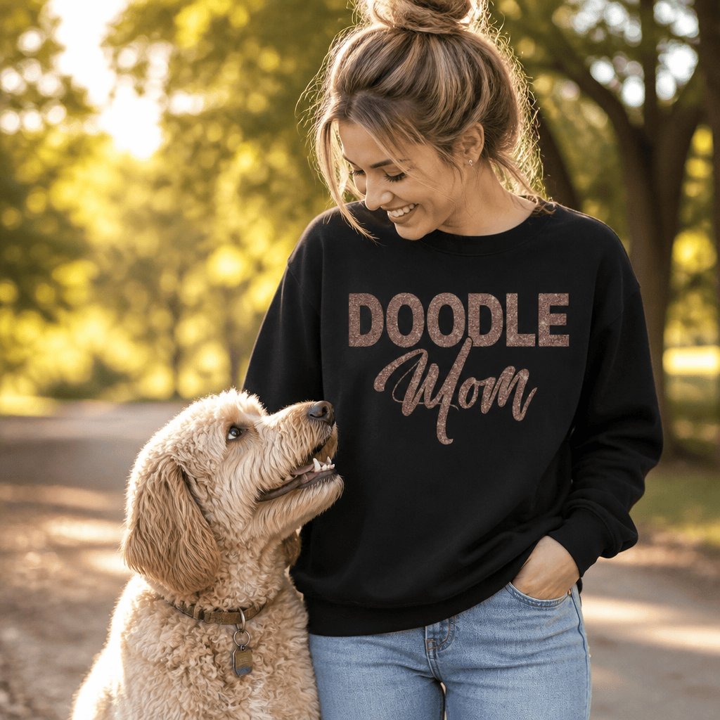 Glitter Doodle Mom Sweatshirt in by Puppy Jo