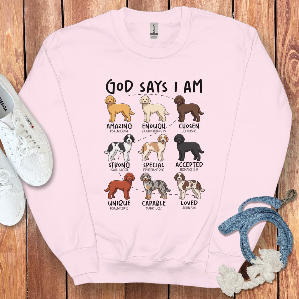 God Doodle Sweatshirt in Light Pink / S by Puppy Jo