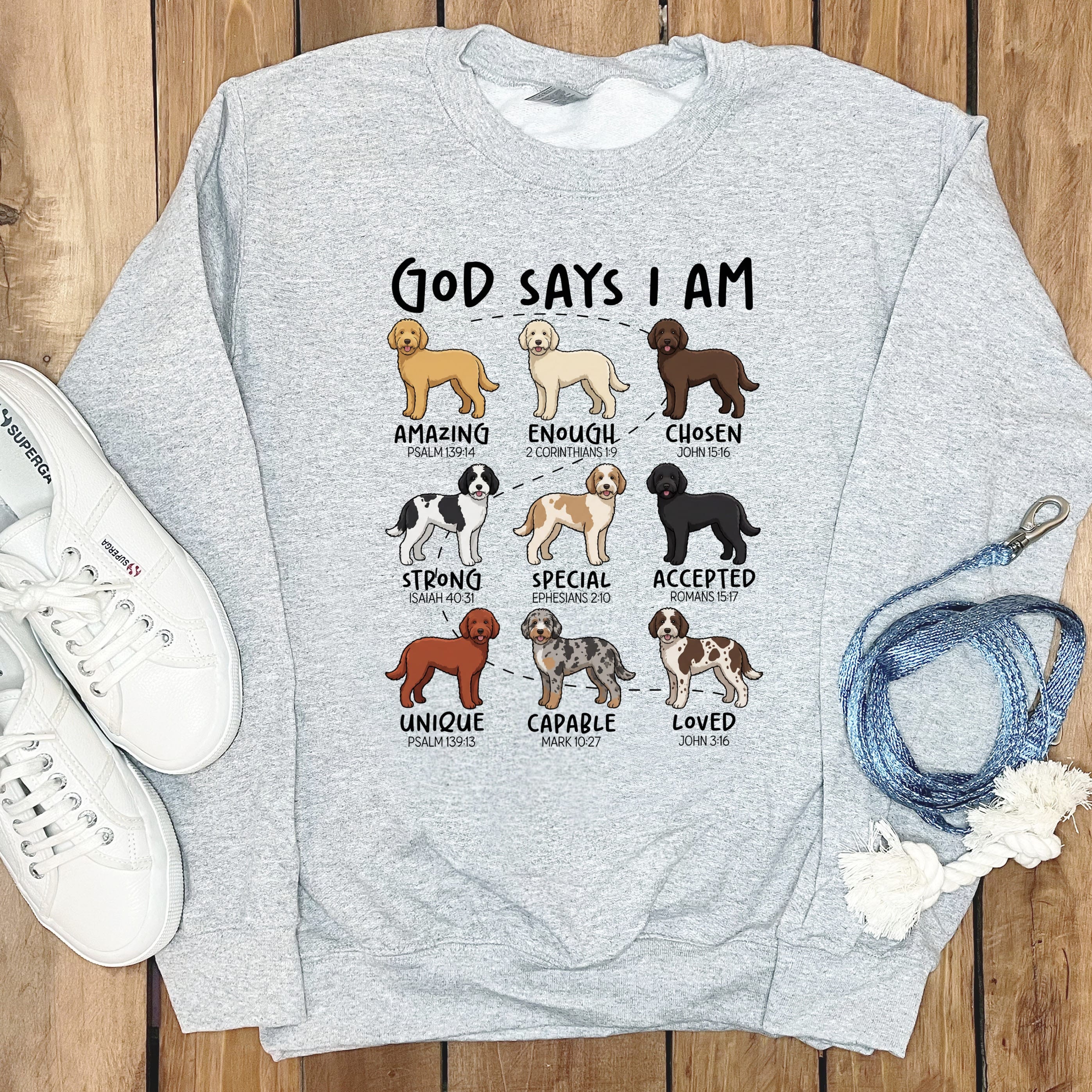 God Doodle Sweatshirt in Sport Grey / S by Puppy Jo