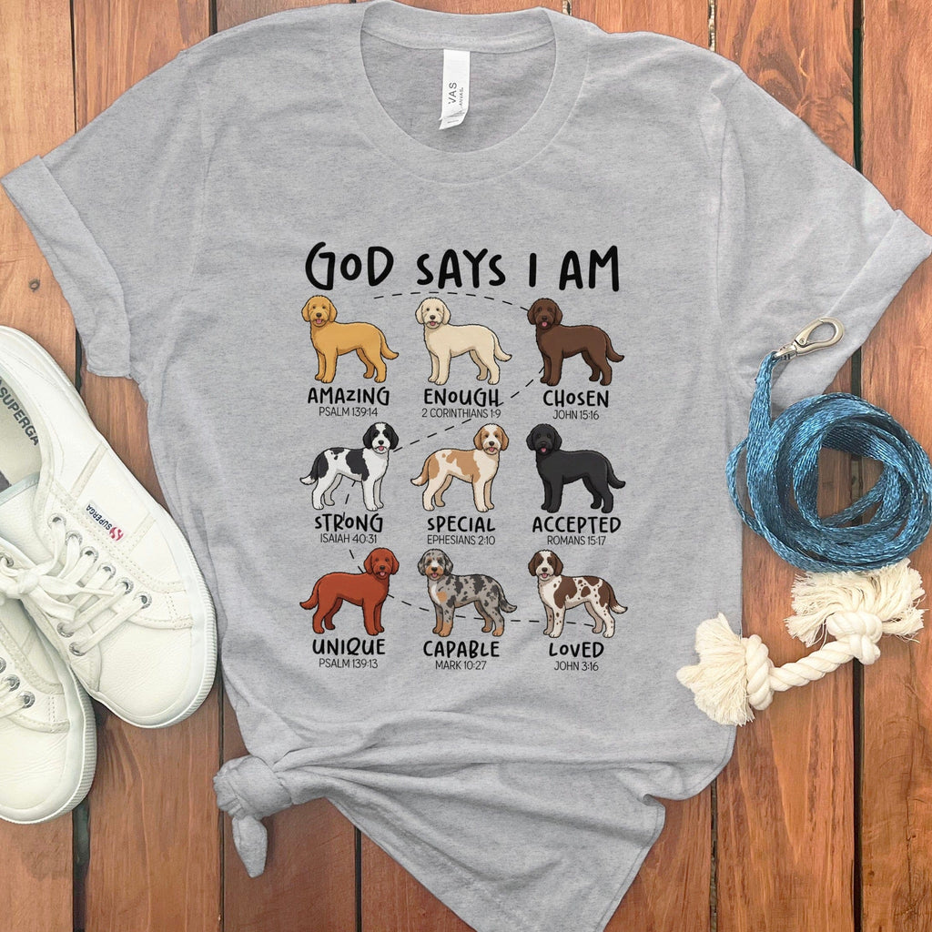 God Doodle T-Shirt in Athletic Heather / M by Puppy Jo