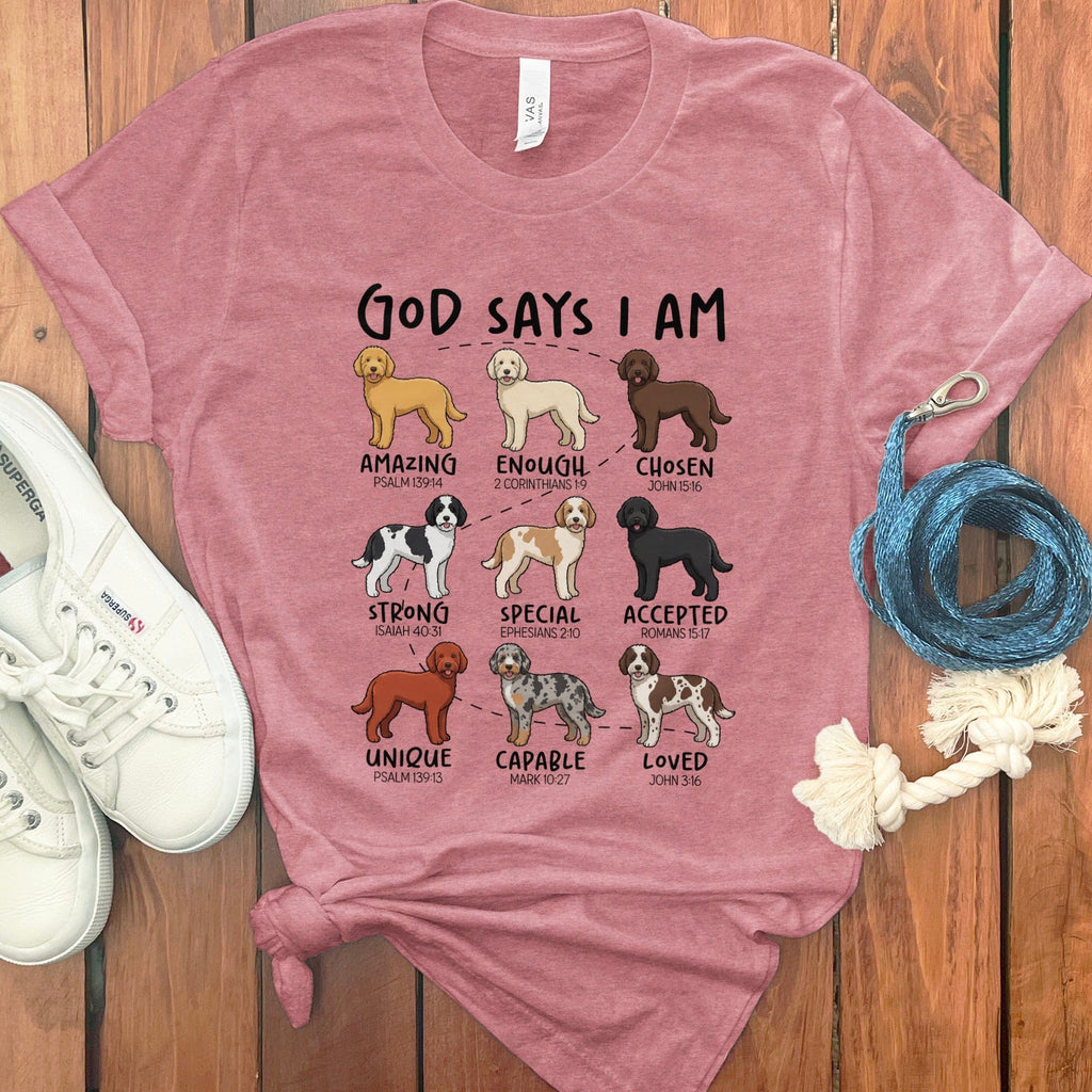 God Doodle T-Shirt in Heather Mauve / M by Puppy Jo