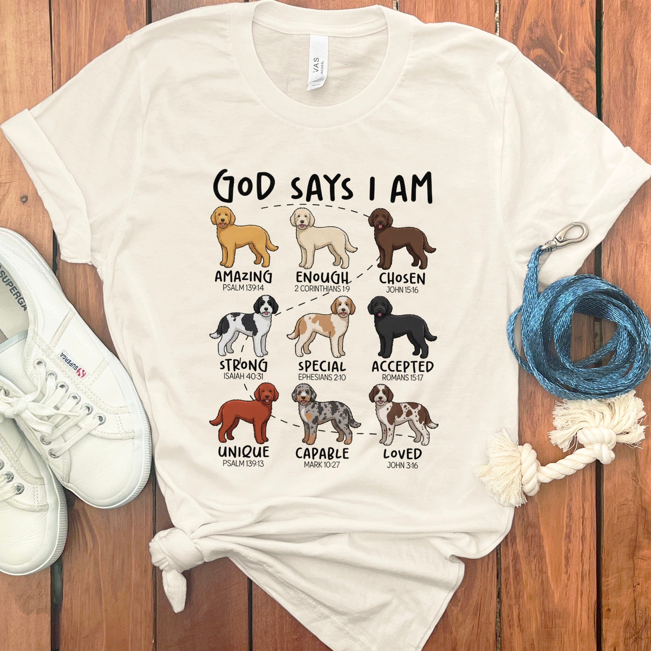 God Doodle T-Shirt in Natural / M by Puppy Jo
