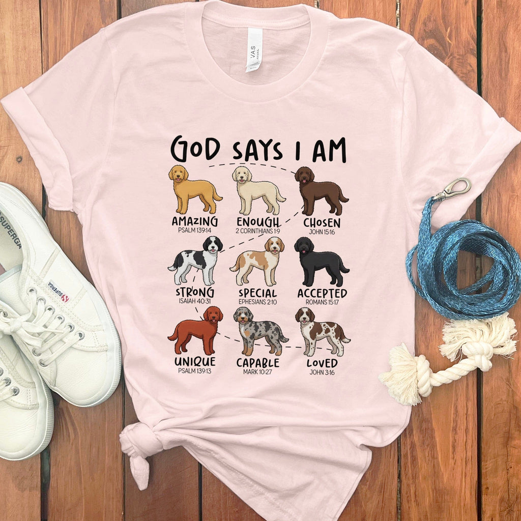 God Doodle T-Shirt in Soft Pink / M by Puppy Jo