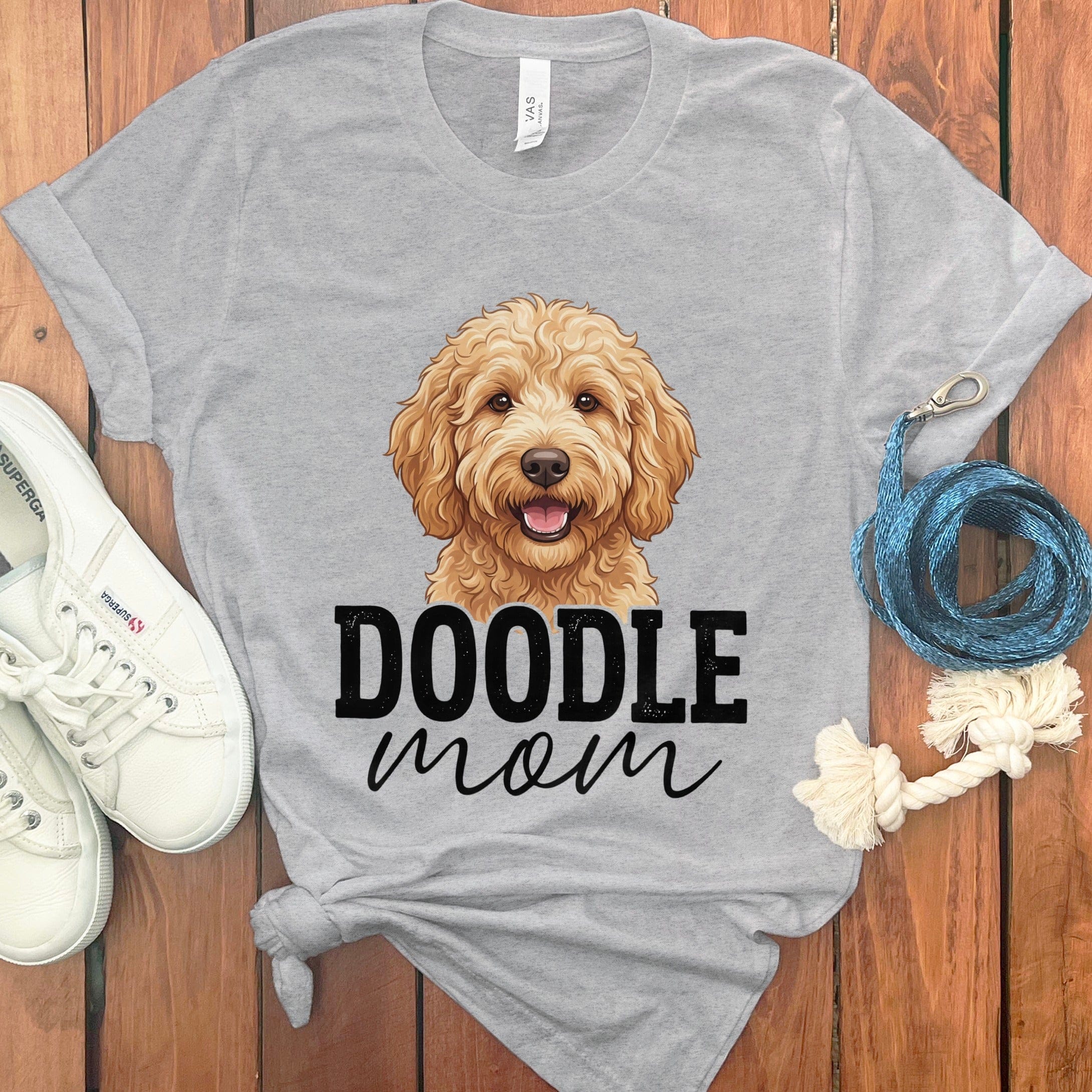 Golden Doodle Mom T-Shirt in Athletic Heather / S by Puppy Jo