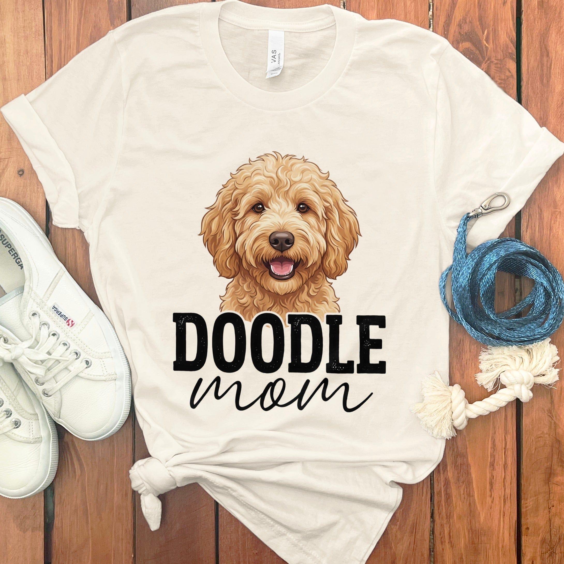 Golden Doodle Mom T-Shirt in Natural / S by Puppy Jo