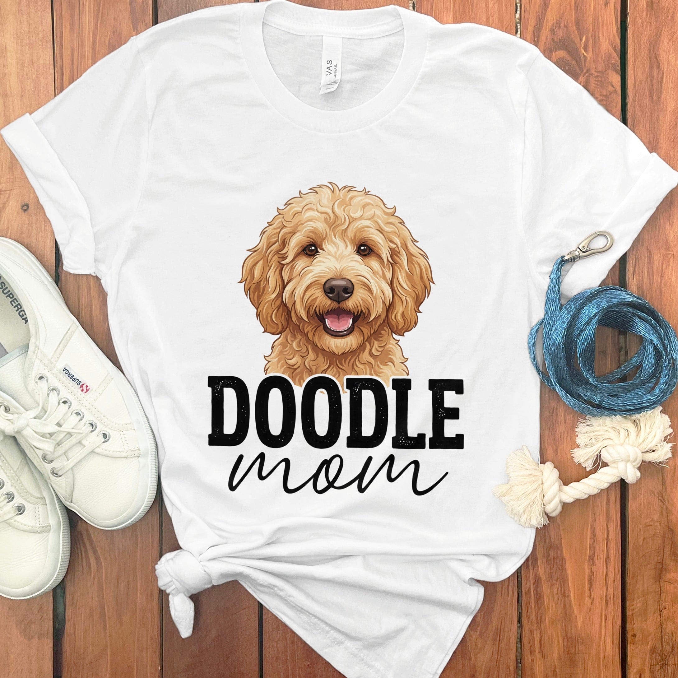 Golden Doodle Mom T-Shirt in White / S by Puppy Jo