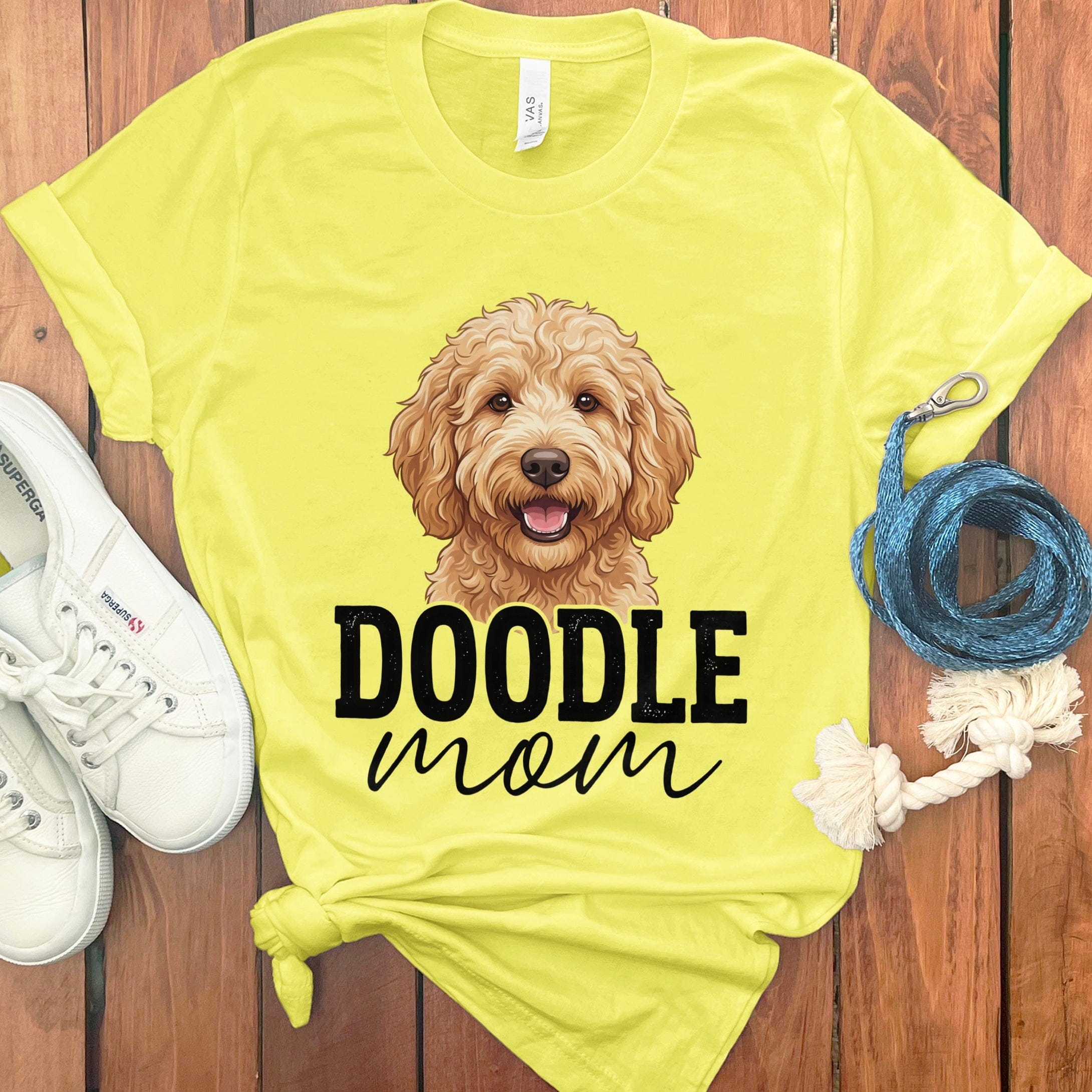 Golden Doodle Mom T-Shirt in Yellow / S by Puppy Jo