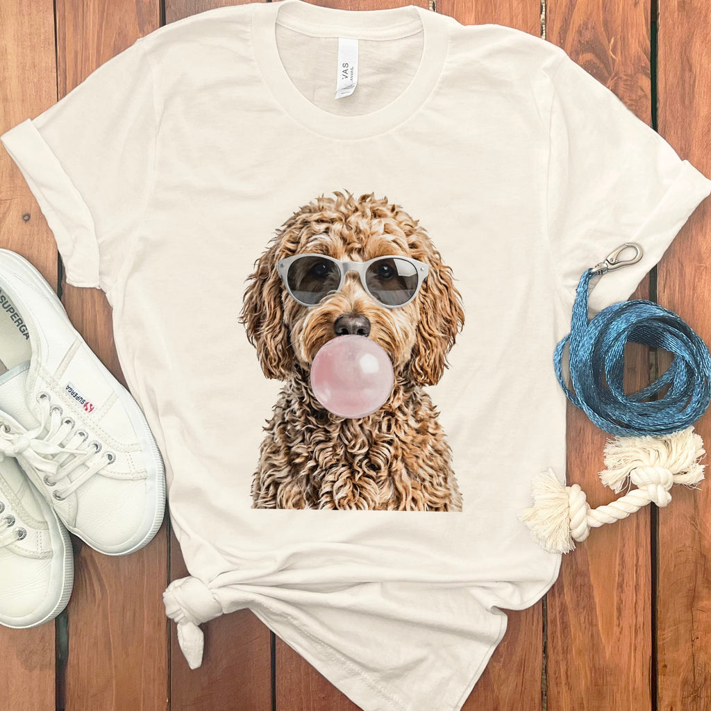 Golden Goldendoodle Bubblegum T-Shirt in Natural / S by Puppy Jo