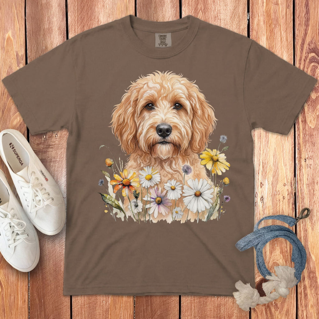 Golden Goldendoodle Daisy Signature T-Shirt in Espresso / S by Puppy Jo